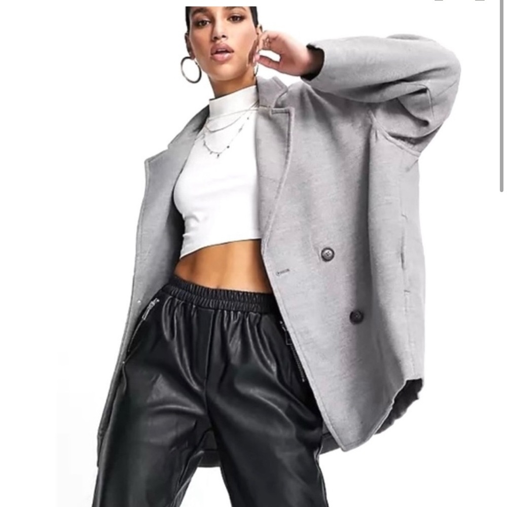 ⭐️Free People Hannah Slouchy Washed Black Oversize Blazer Coat Size small